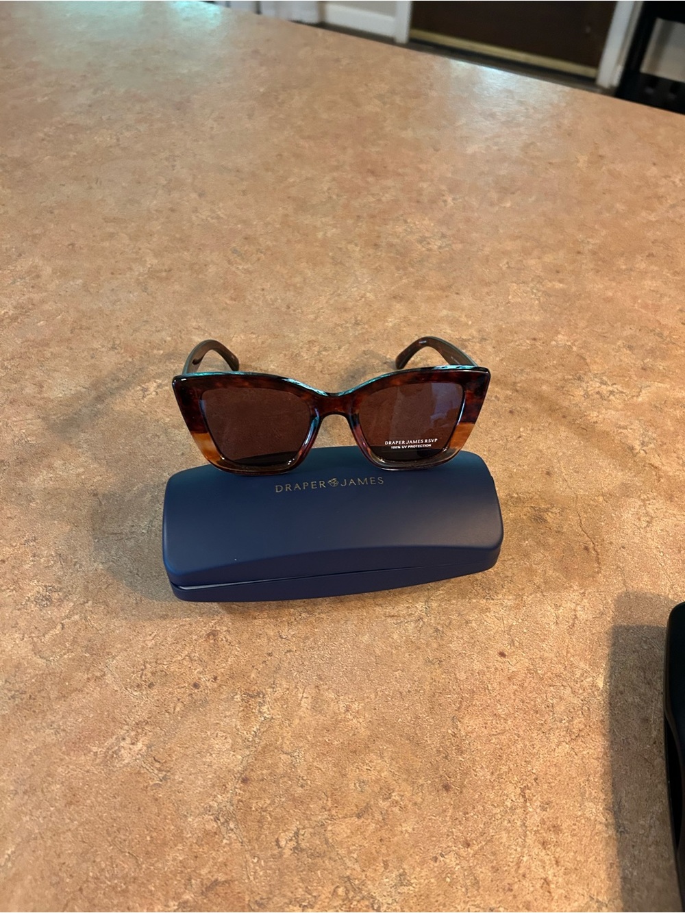 Draper James Tortoiseshell Frame Sunglasses with Brown Lenses
